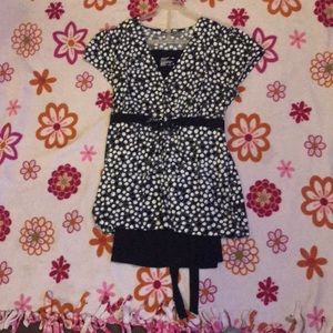 Black and White Blouse